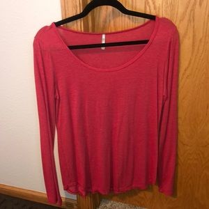 White and red stripped long sleeve